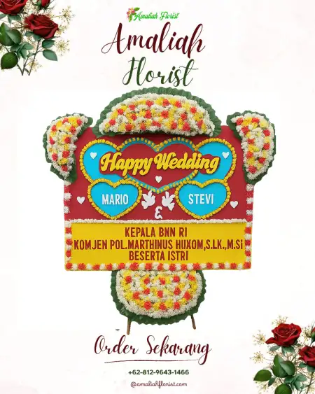 Papan Bunga Pernikahan Sokoharjo